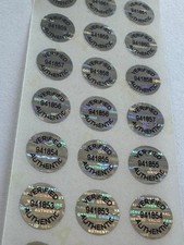 250 VERIFIED AUTHENTIC HOLOGRAM LABELS STICKE...