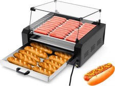 Hot Dog Roller 11 Rollers 30 Hot Dogs Stainless Sausage Hot Dog Roller Grill