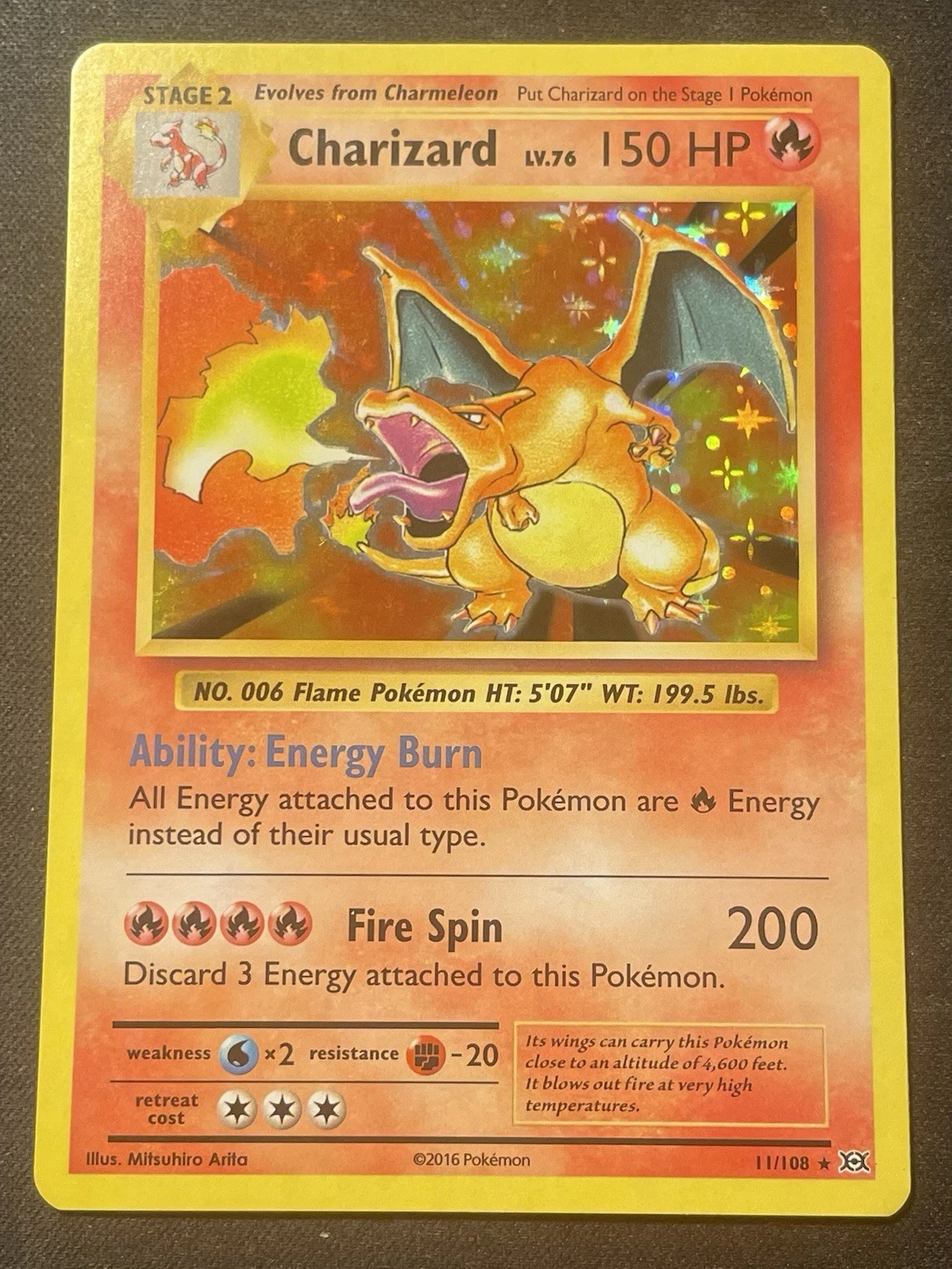 Deal for Pokemon TCG Charizard XY Evolutions Holo Rare Card 11/108 English