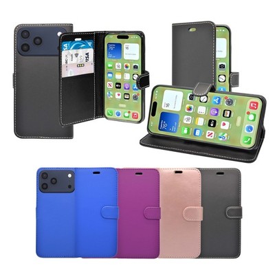 Für Apple iPhone 17 Pro Max Hülle Wallet Flip PU Leder Kartenfach Etui Cover