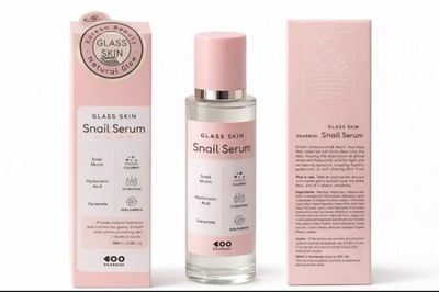 Duo Korean Glass Skin Snail  Toner + Serum Hydrating Calming.