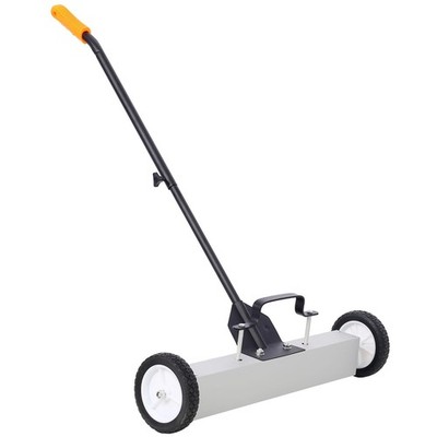 ZenithX 24'' Rolling Magnetic Pick-Up Sweeper，Heavy Duty Push-Type with R