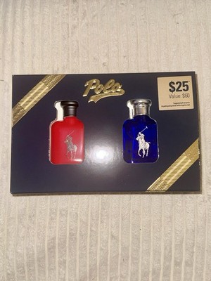 RALPH LAUREN  2 PIECE GIFT SET - POLO Red and Blue 0.5 OZ EAU DE TOILETTE NWB