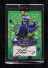 2024 5 Card Draw Stacked Deck Hobby Green Cross Hatch Foil 2/3 Trey Sweeney Auto