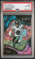 2021 ELIJAH MOORE SELECT RC ROOKIE FIELD LEVEL COSMIC PRIZM PSA 10 GEM POP 3!