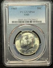 PCGS SP 64 - 1965 Kennedy Half Dollar Silver 50C Coin -412