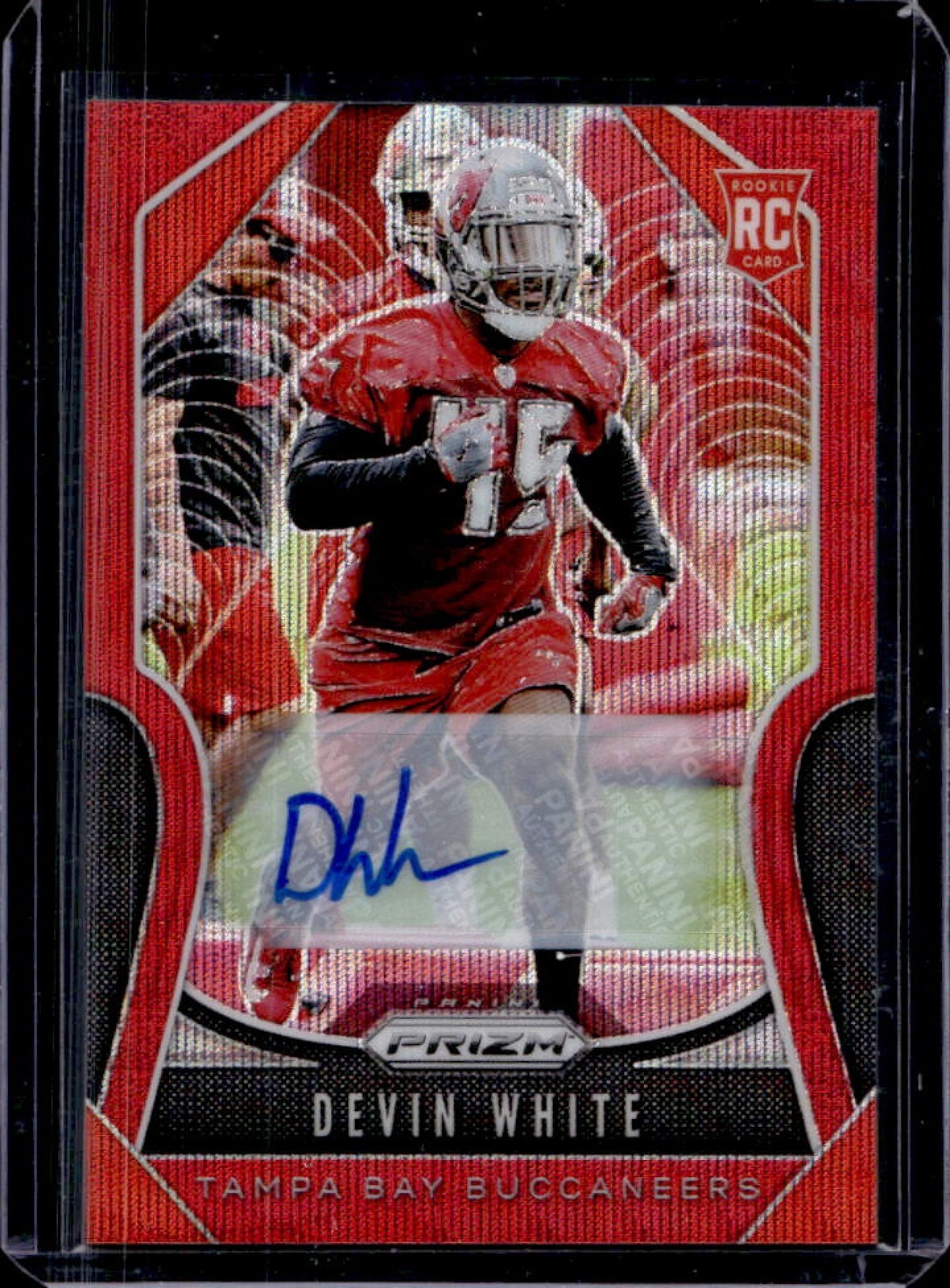 Devin White Panini Prizm #312 Autograph-Red Wave