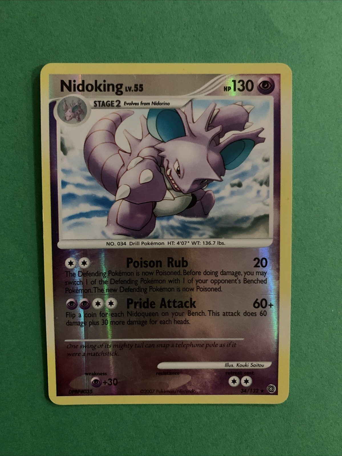 Nidoking - 34/132 - Pokemon Secret Wonders Reverse Holo Rare NM