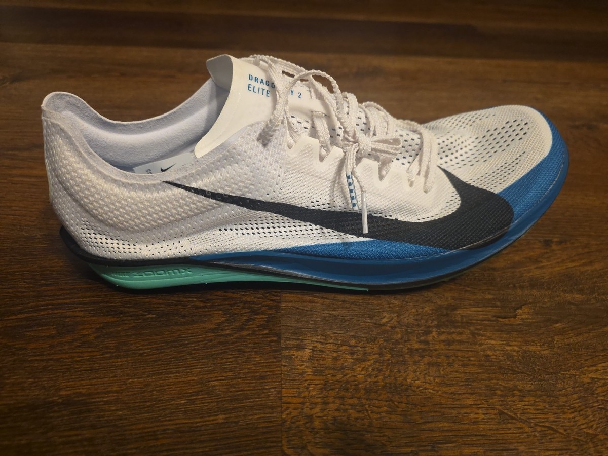 Size 14 - Nike ZoomX Dragonfly 2 Elite White Bright Spruce for