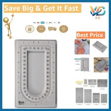 Mini Bead Board Grey Flocked 16-Inch U-Shaped Channel Jewelry Making Kit