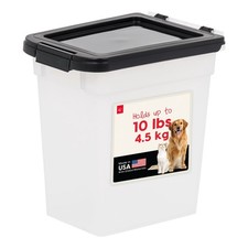 10 Lbs Airtight Pet Food Storage Bin, Dog Cat Container with Treat Box
