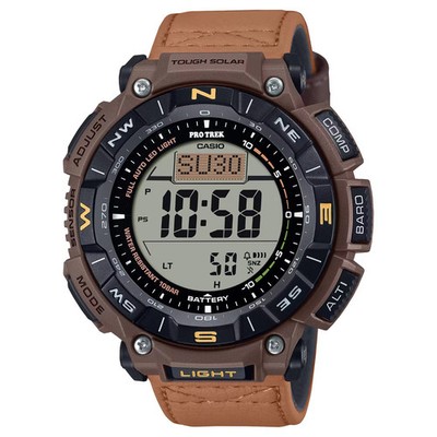 NEW Casio Protrek CLIMBING COYOTE BROWN Triple Sensor Solar Mens Watch PRG340L-5