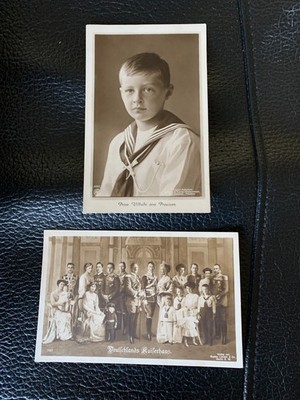 Royalty Prinz Wilhelm Deutschlands Kaiserhaus Deutsch x 2 Postkarte Kaiser
