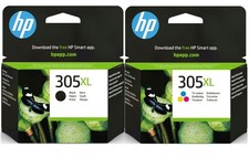 HP 305XL Ink Cartridges Black and Colour - 3YM62AE, 3YM63AE