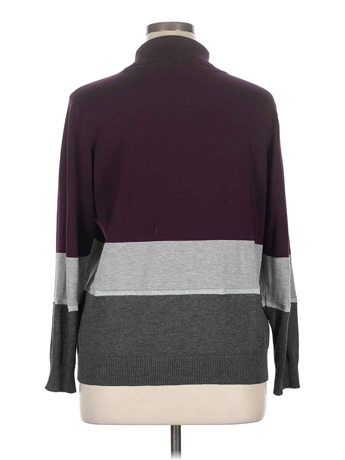 Calvin Klein Women Red Turtleneck Sweater 0X Plus thumbnail 2