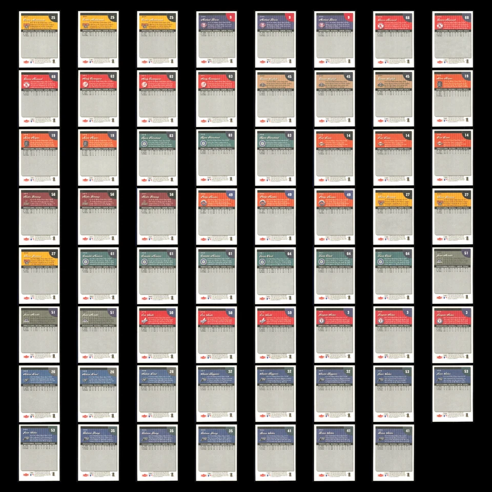 Lote de 63 tarjetas de béisbol Fleer Rookie 2007 casi nuevo conjunto MLB Foto 2 de 4