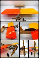 Vintage Balsa Wood Control Line Model Airplane Fox 15 Glow Very Clean - RTF
