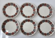 6 Astrid Turi Design Figgjo Flint 6 3/4” Bread Dessert Side Plates EUC