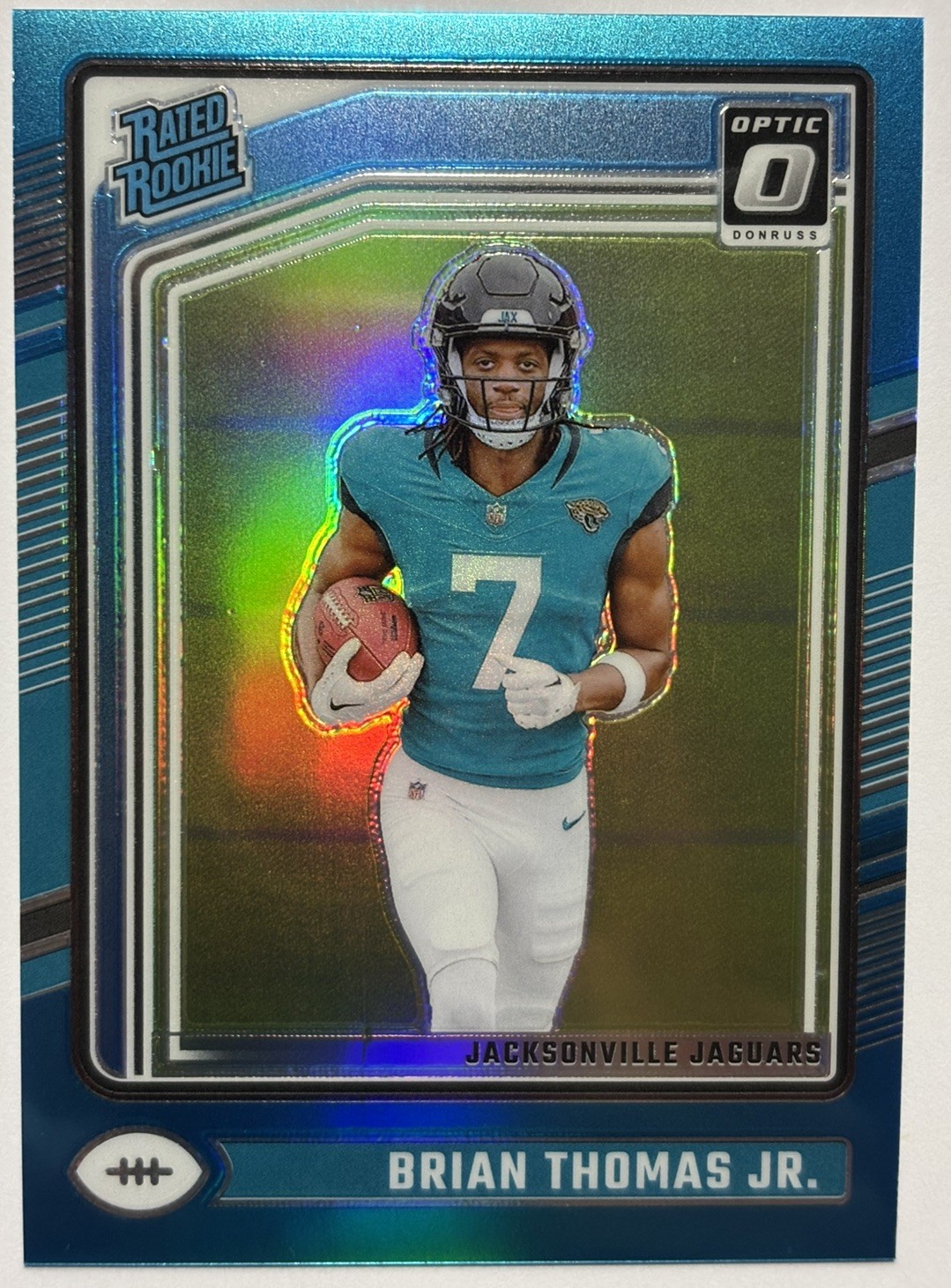 2024 Donruss Optic Brian Thomas Jr. #214 Aqua /299 RC Rookie Color Match Jaguar