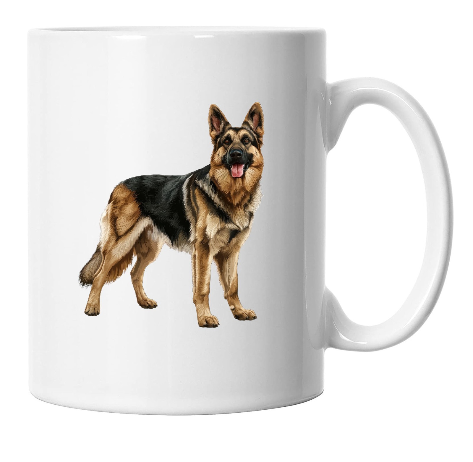 German Shepherd Mug,  German Shepherd Watercolour Image Picture Mug