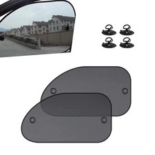 2 PCS Car Side Window Shades, Mesh Sun Blocking Heat Insulation Shade, Brea...