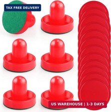 3 Sets 60mm Mini Air Hockey Pucks and Paddles Air Hockey Pushers Goal Handles Pa