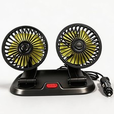 Premium 12v Dual Head Car Cooling Fan 360 Rotatable Quiet Powerful New Premium 12v Dual Head Car Cooling Fan 360 Rotatable Quiet Powerful New