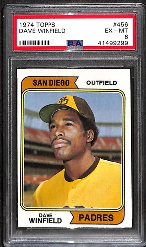 1974 Topps #456 Dave Winfield HOF RC PSA 6 EXMT C95997