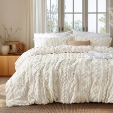 Boho Duvet Queen 90" x 90" , 01 - Beige - Elegant No Comforter 