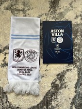 Aston Villa vs PSG Official Match Scarf and Programme Champions League