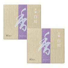 Shoyeido Hojun Shirakawa Sandalwood Incense Sticks 80pcs x 2 Boxes with Holder