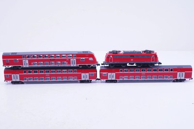 (SAL1405) Minitrix aus Set 11490 Zugset mit E-Lok BR 110 Nahverkehr DB, N, oh...