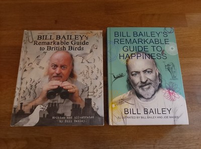 BOOK - Bundle Of X2 Bill Bailey HB Books Guide To Birds & Guide To Happiness 