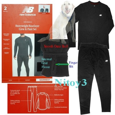 New Balance Performance Heavyweight Thermal Base Layer Pants/Shirt-Men Large