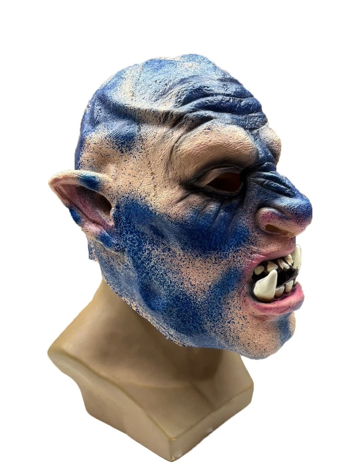 Latex Orc Ogre Troll Mask Fancy Dress Costume Scary Fantasy Creature Halloween - Image 4 of 4