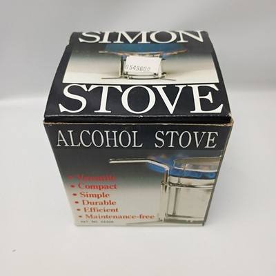 Vintage Safesport Simon Compact Alcohol Stove Camping Stainless Folding