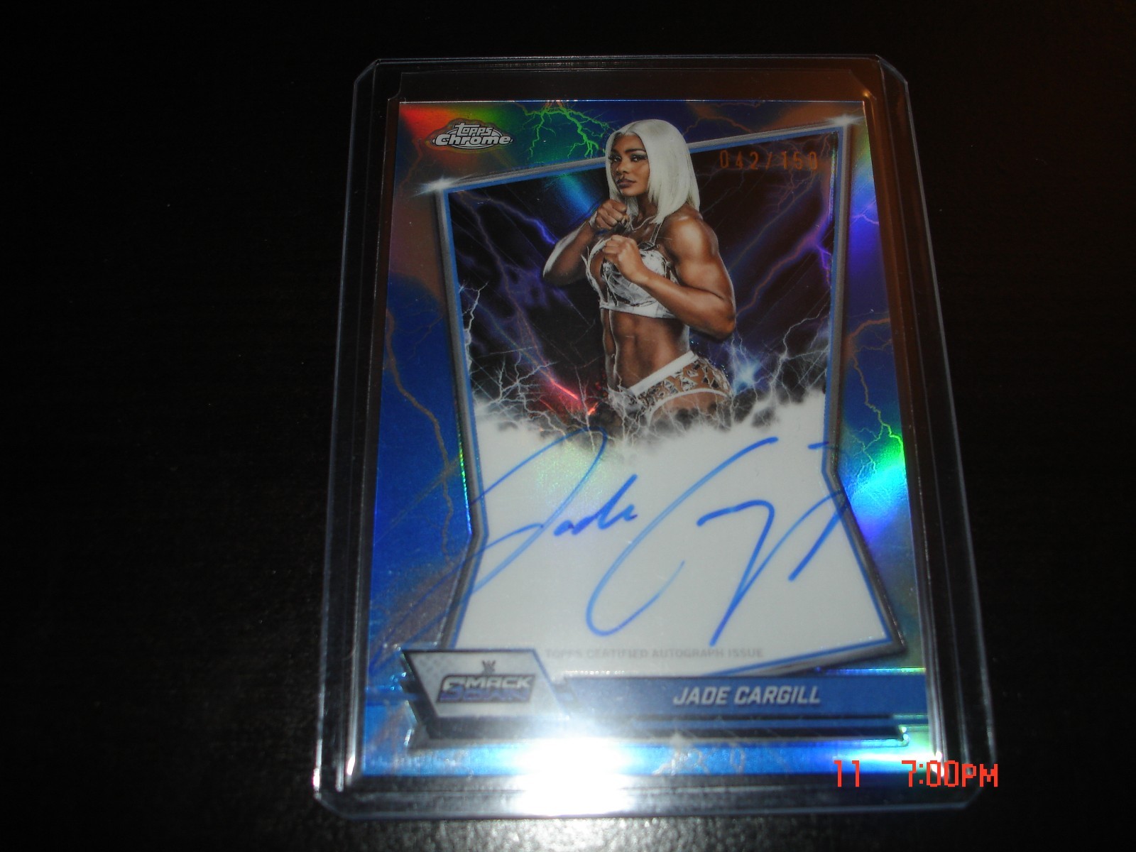 2026 Topps Chrome WWE #BBA-JAD Jade Cargill Blue Brand Auto Blue Refractor /150