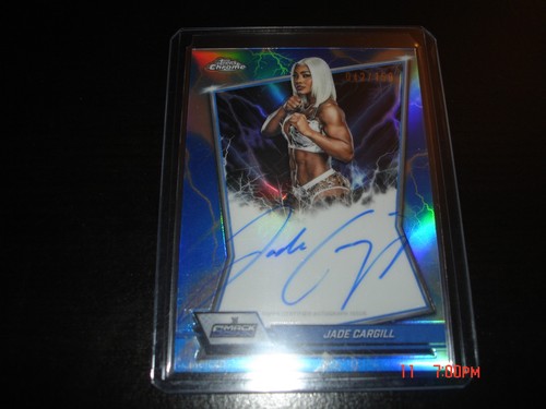 2026 Topps Chrome WWE #BBA-JAD Jade Cargill Blue Brand Auto Blue Refractor /150