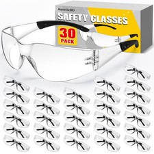 30 Pack Clear Safety Glasses for Men Women,Scratch Impact Resistant