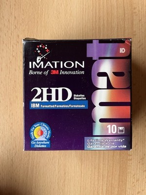 3,5'' Zoll HD 1,44 MB Floppy Disk 3M Imation 10 Stück