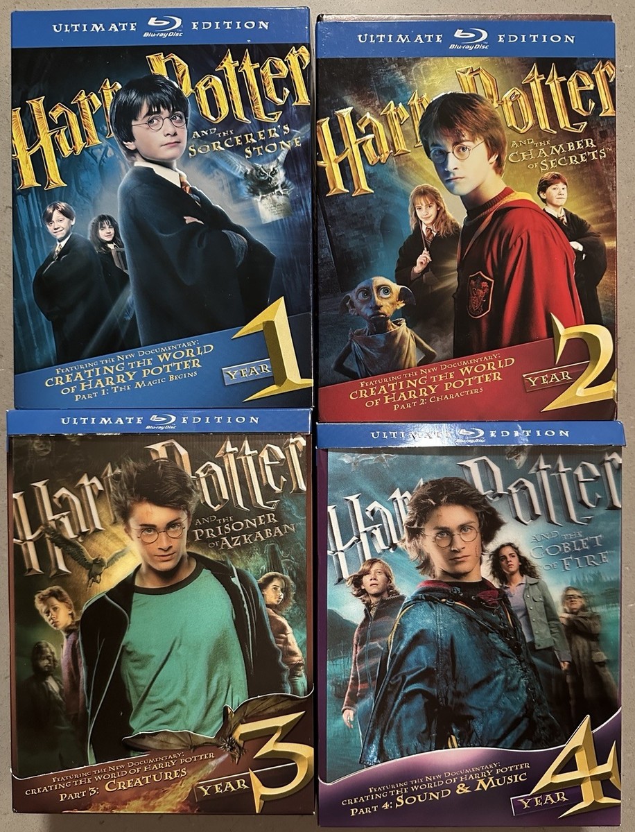 Harry Potter Ultimate Edition Blu-Ray & DVD Set Years 1-4 Box Sets