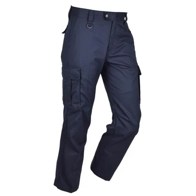 Original Dutch Military Work Pants Men Reinforced Knees Cargo Pockets Blue - Photo 1/4