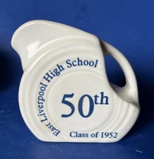 Fiesta White  East Liverpool Ohio High School 50th Class of 1952 Mini Pitcher