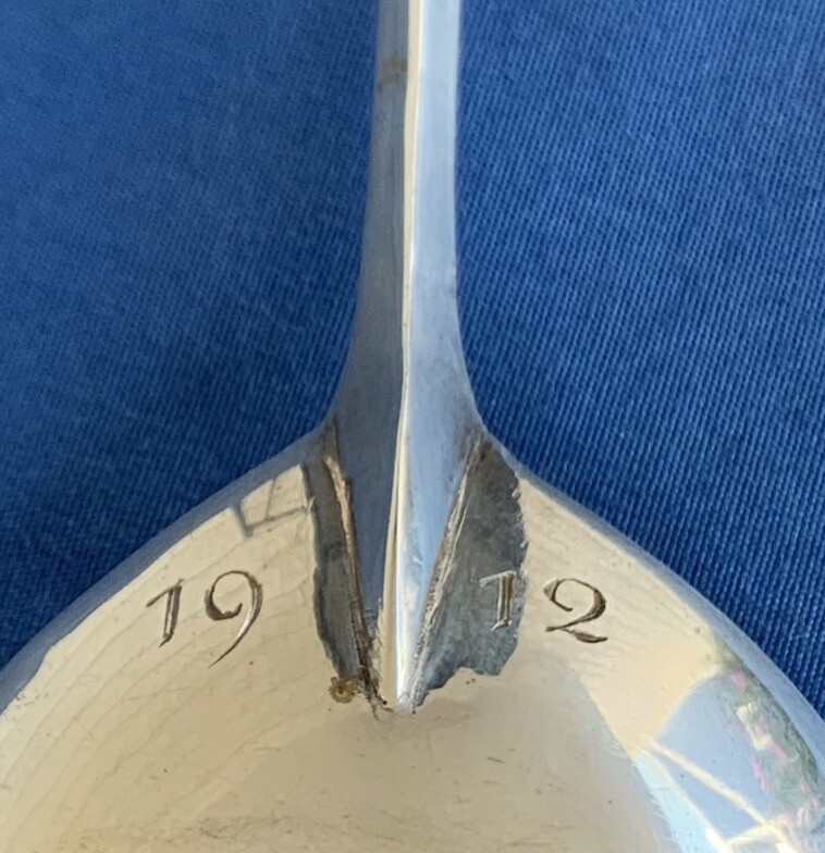 1912 Dutch Silver Figural Lion & Shield Spoon Gerardus Schoorl G7S Amsterdam