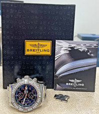 BREITLING SUPER AVENGER STEEL ON BRACELET WITH FACTORY DIAMOND BEZEL - A13370 5