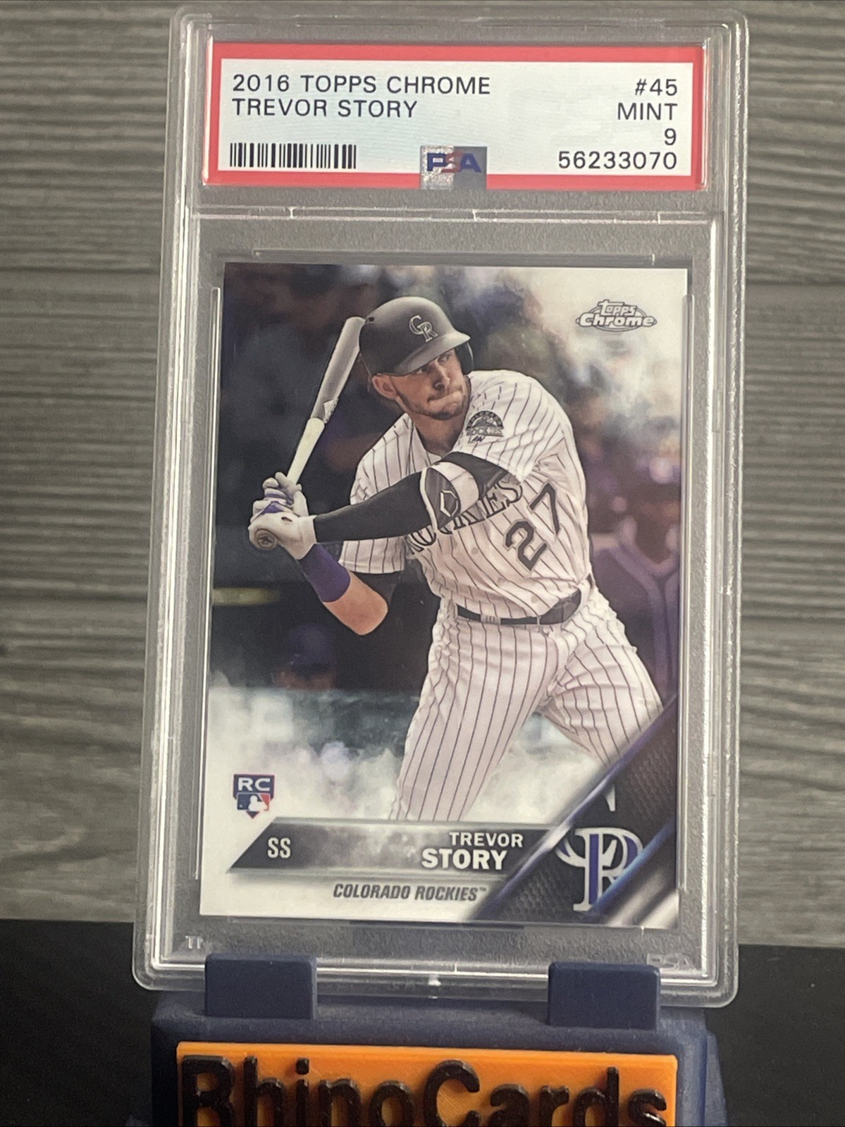 2016 Topps Chrome Trevor Story RC PSA 9