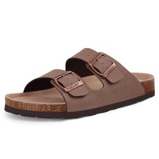 Unisex Cork Footbed Slide Sandal, Arch Support Summer Outdoor Sandals with Ad...