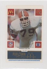 1986 McDonald's Play & Win Cleveland Browns Blue Tab Bob Golic 9hx