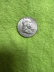 1963 Franklin Half Dollar 90% Silver US Coin. Good Luster and Detail.