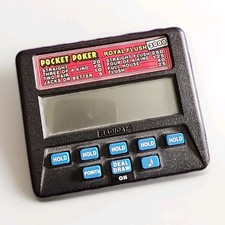 Radica Pocket Poker Royal Flush 3000 Model 1310 Electronic Handheld Game Tested